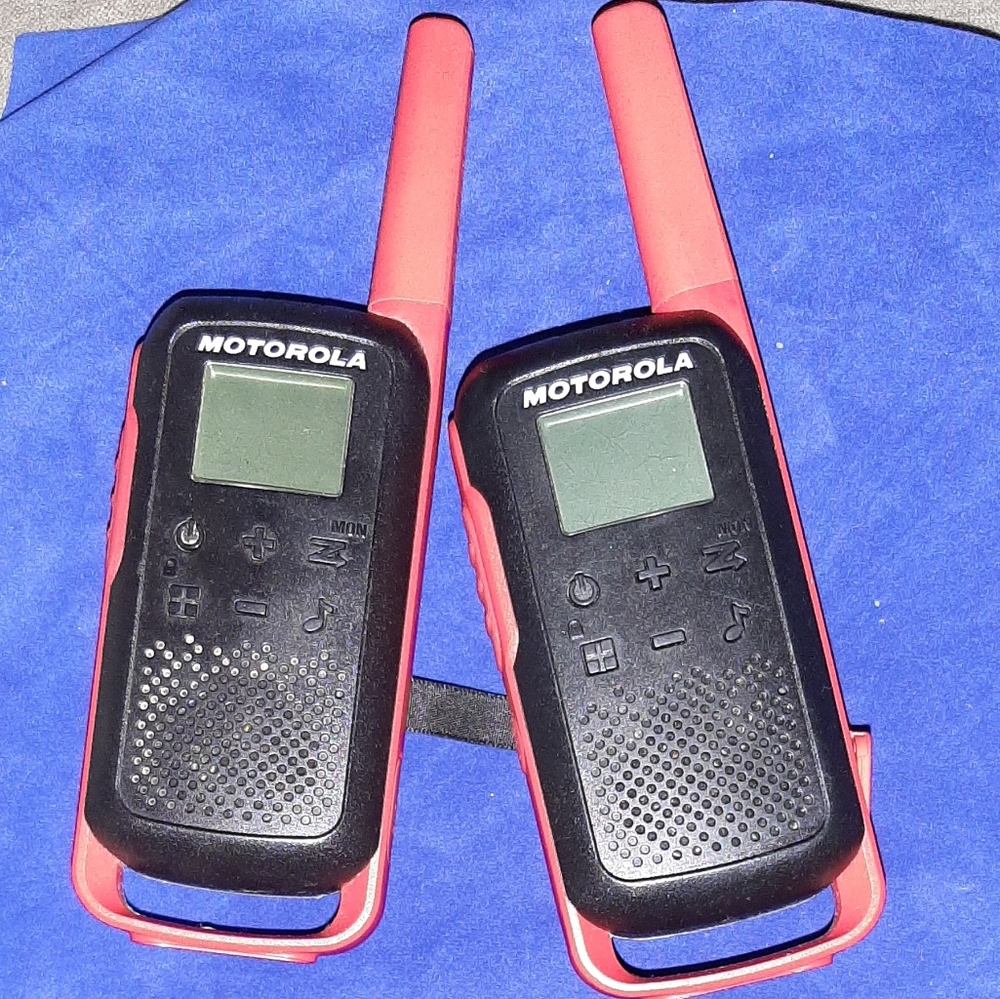 Motorola Two-Way Radios with Black and Red Design